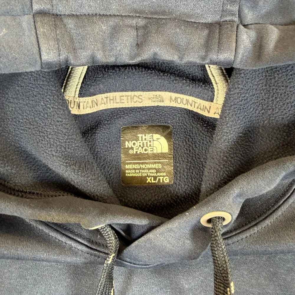 The North Face Mountain Athletics Mens XL Navy Blue Fleece Pullover Hoodie #2848